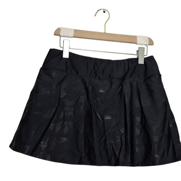 Queen of the Court Size Large Black Foil Camo Tennis Skirt Pickleball Skort Golf - Picture 2 of 4